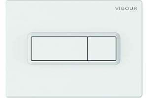 VIGOUR VIGOR Vigor Vigteesn Tees Betätigungsplatte für 2 Spülungen, weiß