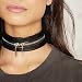 Produktbild Reixus™ schwarze Lederhalskette, modisches Choker-Halsband mit Metall-Reißverschluss, Gothic-Schmuck für Damen