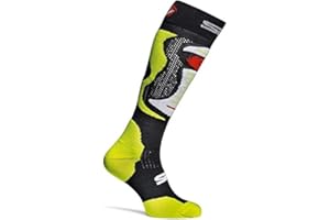 Sidi Chaussettes de moto longues de course Faenza jaune fluo