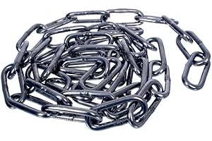 NAJDER Chaîne en Acier Inoxydable à Maillons Longs 50 m, Chaîne Inox 2 mm, Charge Maximale de 120 kg, DIN 763, A4-AISI 316 pour Construction, Ancrage, Bricolage, Clôture