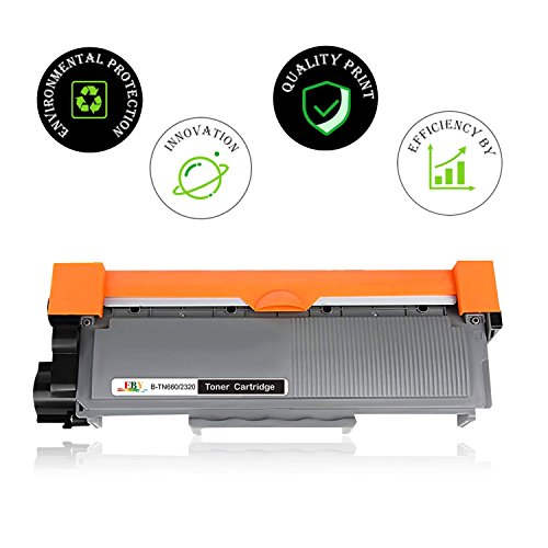 EBY Paquete de 2 cartuchos de t  ner compatibles para Brother TN2320 TN-2320 TN2310 TN-2310 de alto rendimiento  negro  Funciona con HL-L2320D HL-L2380DW HL-L2340DW MFC-L2700DW MFC-L2720DW MFC-L2740DW MFC-L2707DW 2 600 p  ginas