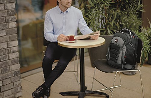 Freecom Wenger 600635 Synergy 16  Laptop-Rucksack  gepolsterte Laptopfach mit iPad Tablet eReader Tasche in schwarz grau  26 Liter 