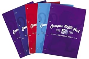 OXFORD DIE CAST Oxford Campus notatnik A4, sortowany kolorystycznie, 5 sztuk