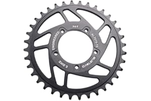 EBIKEFANS Rueda de cadena 36T/38T/42T para BAFANG BBS01 BBS02 motor de transmisión media CNC piñón de cadena piezas de repuesto para bicicleta eléctrica