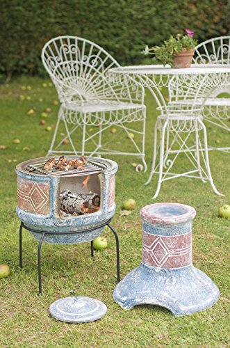 Buschbeck Feuerstelle, Aztekenofen Geo Design, blau / rot, 40 x 40 x 85 cm, 90099.000 - 4