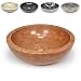 Produktbild DIVERO Naturstein Aufsatz-Waschbecken Florenz Handwaschbecken Waschschale Marmor Stein poliert rund rötlich terracotta