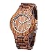 Produktbild LIGHTOP Armbanduhr Quarz Natur-Holz mit Holz-Armband Kalender Datum Für Herren Damen