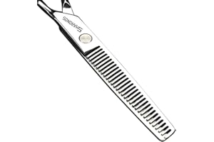 Sharonds cortadora de pelo profesional de 6 pulgadas, tijeras delgadas de acero inoxidable, tijeras eficientes(Tijeras delgadas de 6 pulgadas-E)