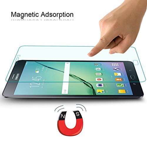 ELTD Samsung Galaxy Tab S2 8.0 Displayschutz, Glas Folie Schutzfolie Glas Panzerfolie Displayschutzfolie Für Samsung Galaxy Tab S2 T715N / T719 Klar Anti-Kratz Screen Protector Displayschutz – 9H Hardness aus - 2