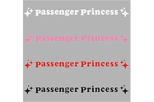 LQIOACU LQI 4 pezzi di adesivi per auto Princess per passeggeri per specchietti e finestrini, design unico per donne, accessori per auto