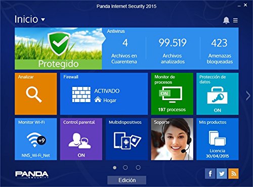 Panda Internet Security 2015 - Software De Seguridad  6 Licencias  3 Windows  3 Android 