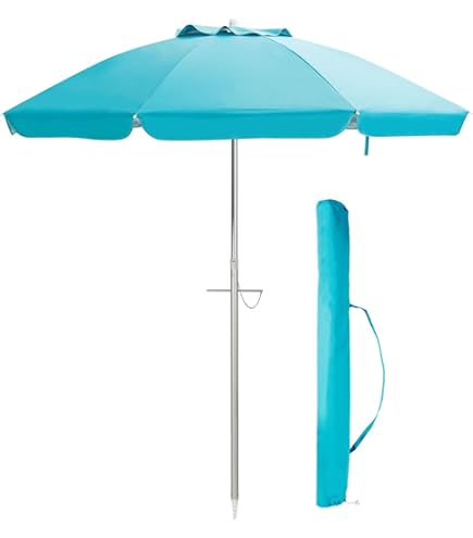 Ombrello Da Spiaggia Dekero 2.4m Antivento - Protezione UV 50+ Con Ancoraggio Sabbia - Foto 10