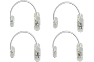 HOMGEN Lot de 4 entrebâilleurs de fenêtre pour UPVC, serrures de fenêtre de sécurité pour bébé avec vis et clés