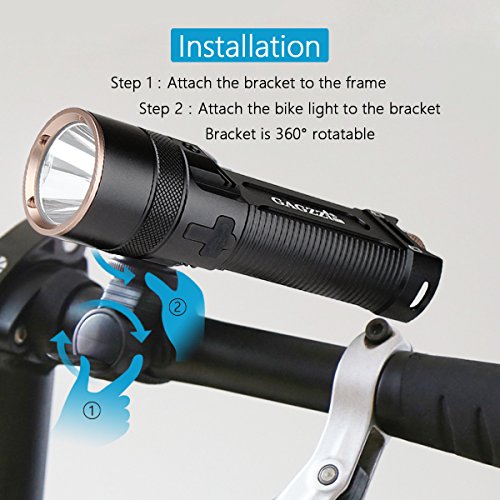 DeYoun LED Taschenlampe,Superhelle Taschenlampe 1200 Lumen Cree LED 4 Leuchtmodi Hohe Helligkeit/ Mittel / Niedrig / Blinkfunktion für Indoor und Outdoor jagd, Campen, Wandern, Fahrradfahren und Notfälle - 6