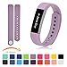 Produktbild Flieder Fitbit Alta Armband + [Free HD Schutzfolien], iFeeker Kleine Größe Bunte Weiche Silikon Ersatz Sport Uhrenarmbänder Armband Strap für Fitbit Alta mit Kostenlosen Sicheren Verschluss Ringe (Keine Tracker)