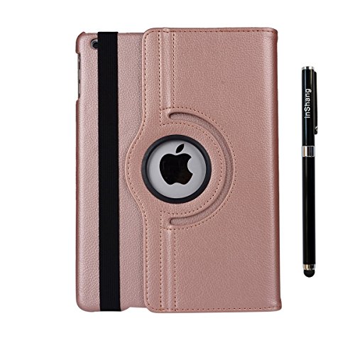 inShang Hülle für Apple iPad 2 iPad 3 iPad 4, PU Leder Tasche Hülle Skins Etui Schutzhülle Ständer Smart Case Cover für Tablet iPad, Super Automatische Einschlaf-/Aufwach funktion, 360 Grad rotierende Schutzhülle mit Standfunktion + inShang Logo hochwertigen Stylus Eingabestift Stift