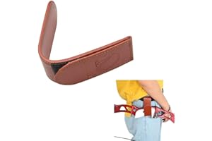 SHARROW Archery Belt Bow Holder Professional Hunting Bow Hanging Buckle Hook Leather Bow Holster for Belt Bow Stand for Recurve Bow Long Bow