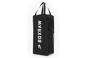 BOXRAW Lineal Glove Bag | Compact Boxing Gym Bag for Gloves, Hand Wraps, Mouthguard & Skipping Rope | Ventilated Design with Water Bottle Pocket