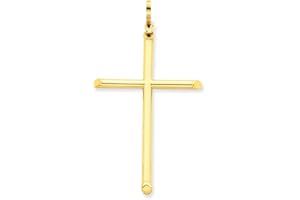 PRINS JEWELS Gold Kreuz Anhänger Aus 14 Karat 585 Gelbgold Unisex
