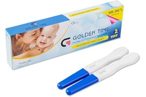 JARUFEE Golden Time - 2 x Early Detection Pregnancy Tests Fast Respond Accurate HCG Urine Test kit Easy Sensitive for Home Self-Testing Blue
