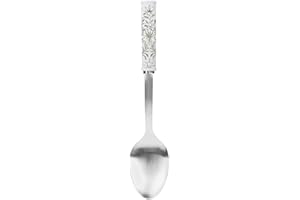 Laura Ashley Cuillère de Service en Acier Inoxydable 13 Pouces – Résistante a la Chaleur, Compatible et Grande Cuillere Polyvalente Avec Poignée Douce au Toucher, Parfaite Pour un Service Élégant