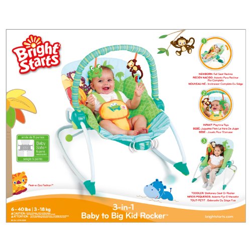 Bright Starts 60127 Pee-a-Zoo 3-in-1 Baby to Big Kid Rocker - 6