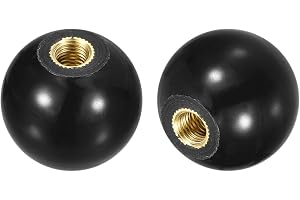 QUARKZMAN 2 st. gängade kulhandtag, M5 invändig gänga duroplast-kulhandtag 16 mm diameter runda drifthandtag med kopparinsats