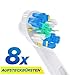 Produktbild Belmed Ersatzbürsten für Oral B - (EB25) voll kompatibel mit Braun Oralb Vitality, Pro Health, TriZone, Advance Power, Genius 8900, 9000, Professional Care, Triumph und Deep Sweep - aufsteckzahnbürsten - Oral B Aufsteckbürsten - Aufsätze (8)