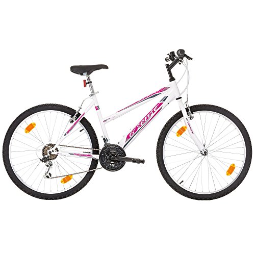 26 Zoll 6ST SENSE EU-PRODUKT Damenfahrrad Mädchenfahrrad Mountainbike Rad Bike Cycling Kinderfahrrad Jugend Fahrrad Jungen MTB SHIMANO, Rahmen 46 cm, 18-GANG BLAU WEISS Schaltung mit Beleuchtung nach STVO - 2