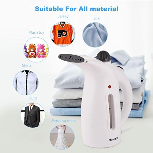 Coocheers Handheld Portable Ironing Clothes Garment Steamer,280ml Capacity Compact Garment Clothes Steamer Perfect For Home &amp; Travel-White
