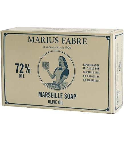 Savonnette Marius Fabre 250g à L'huile D'olive Et Lavande - 100% Naturel - France - Pour Le Corps Et Le Visage