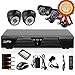 Produktbild liview® 4 Kanal CCTV H.264 DVR 4 HD 600TVLines Wasserdicht IR Nachtsicht Bewegungserkennung Sicherheit kamera Video Überwachungssystem Set Mit 1TB Festplatte