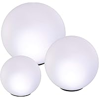 Solar Leuchtkugel 3er Set 20,30 und 40 cm 7 Lichtfarben Dauerlicht oder Wechsellicht 8 Std. Leuchtdauer Solarleuchte…