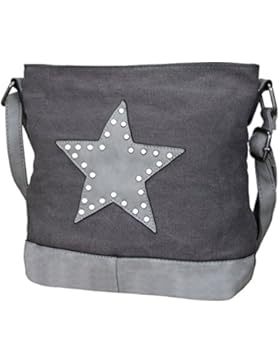 Damen Stern Handtasche Schultasche Clutch TOP TREND Tragetasche