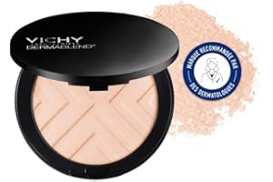 Vichy, Dermablend Covermatte, Fond de Teint Poudre Compacte, Anti-Imperfections, Longue Tenue 12H, Haute Couvrance, SPF 25, Adapté aux Peaux Sensibles, Teinte : Opal 15, 9,5 g