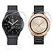 Price comparison product image VIGOSS Compatible with Galaxy Watch 42mm Strap/Galaxy Watch Active 40mm Strap, 20mm Solid Stainless Steel Strap Loop Mesh Bracelet for Galaxy Watch 42mm (Metal Black+Mesh Black Large)