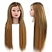 Hairdressing 50% Brown Professional Real Hair 24 Inch,CoastaCloud Training Mannequin Head Hairdresser Human Hair with Clamp