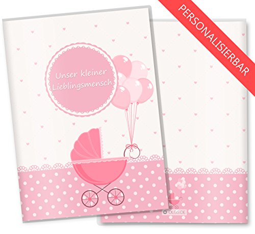 Mutterpasshülle 3-teilig rosa Herzchen Geschenkidee Mutterpass Hülle personalisierbar mit Namen