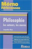 Image de MEMO REFER.PHILOSOPHIE AUTEURS OEUVRES    (Ancienne Edition)