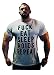 Produktbild Hardgainer Crew T-Shirt Shirt Trainingsbekleidung Bodybuilding Herren Tanktops (S, FUCK EAT SLEEP ROIDS REPEAT)