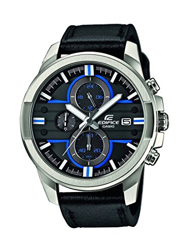 Edifice Herren-Armbanduhr XL Edifice Analog Quarz Leder EFR-543L-1AVUEF Edifice Herren-Armbanduhr XL Edifice Analog Quarz Leder EFR-543L-1AVUEF