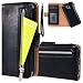 Produktbild Yokata Samsung Galaxy J3 2017 Hülle Leder Geldbörse Flip Wallet Case Handyhülle Handy Ledertasche Schutzhülle Tasche Handytasche Weiche Silikon Backcover Innere Geldscheinfach mit Reißverschluss Premium Abnehmbar Magnet Kartenfach Standfunktion Mobiles Seil Brieftasche Etui Schale Schutz für Samsung Galaxy J3 2017 Cover - Schwarz