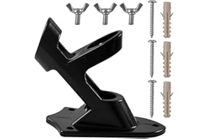 Newk Two-Position Flag Pole Holder with Mounting Accessories, Made of Aluminium Alloy with Black Finish, Strong and Rust Free Coated, 1" Inner Diameter