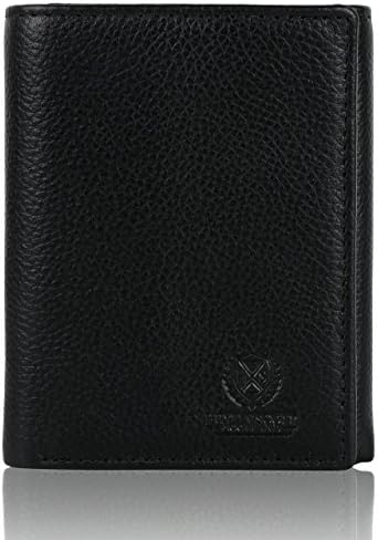 Huxley Scott ® RFID Blocking Mens Designer Genuine Leather Trifold Wallet Gift Boxed