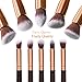 Party Queen Classic 10Pcs Kabuki Makeup Brush Set with Luxury Pouch