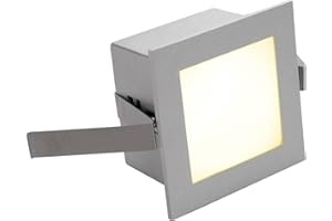 SLV 111262 FRAME BASIC LED recessed light, angular, silvergrey, warm white LED, Aluminium, silver-grey, , ,