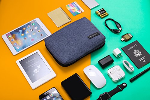 BAGSMART Kabeltasche für Eletronik Zubehöre, USB Sticks, Speicherkarte Blau - 2