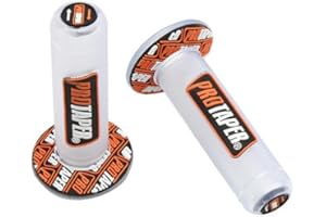 NICOLIE Motorradgriffe Motocross Grip Lenker Dirt Pit Bike 7/8" Lenker Gummigriffe - Durchscheinendes Orange - 22mm