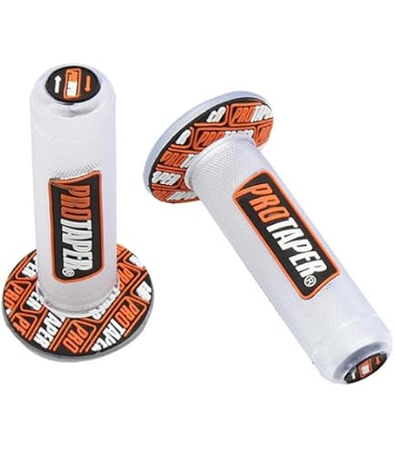 Emig Impugnature Universali Per Moto In Silicone, Antiscivolo, Per Manubrio Da 7/8” (22 Mm), Disponibili In 10 Colori, Nero/grigio, Per MX, Enduro, Cross