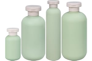 4 Stück Reiseflaschen zum Befüllen,Forreen 100ML/200ML/260ML/300ML Quetschflasche Nachfüllbare Kunststoff Auslaufsicher Wiederverwendbar Reise Container für Shampoo, Creme, Flüssigkeiten und Lotion